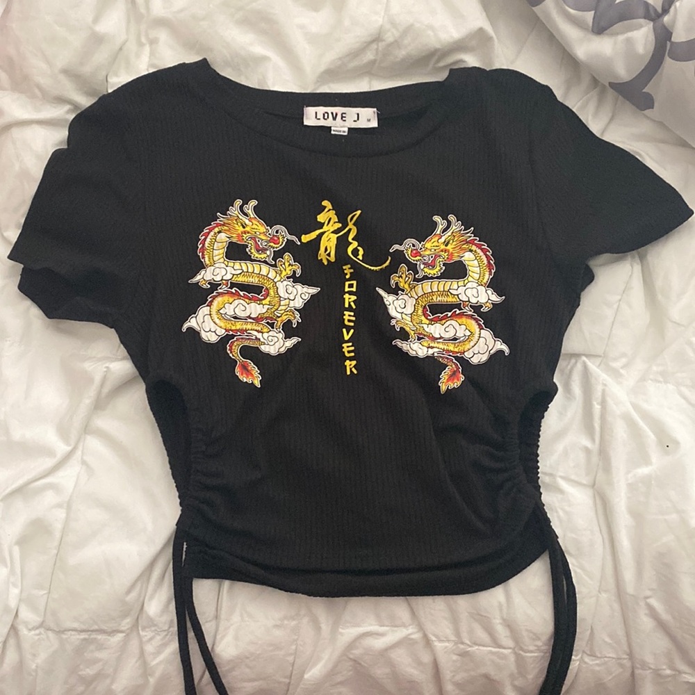 Black crop top